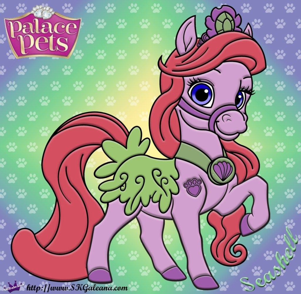 Picture of: Free Princess Palace Pets Seashell Coloring Page  Palace pets