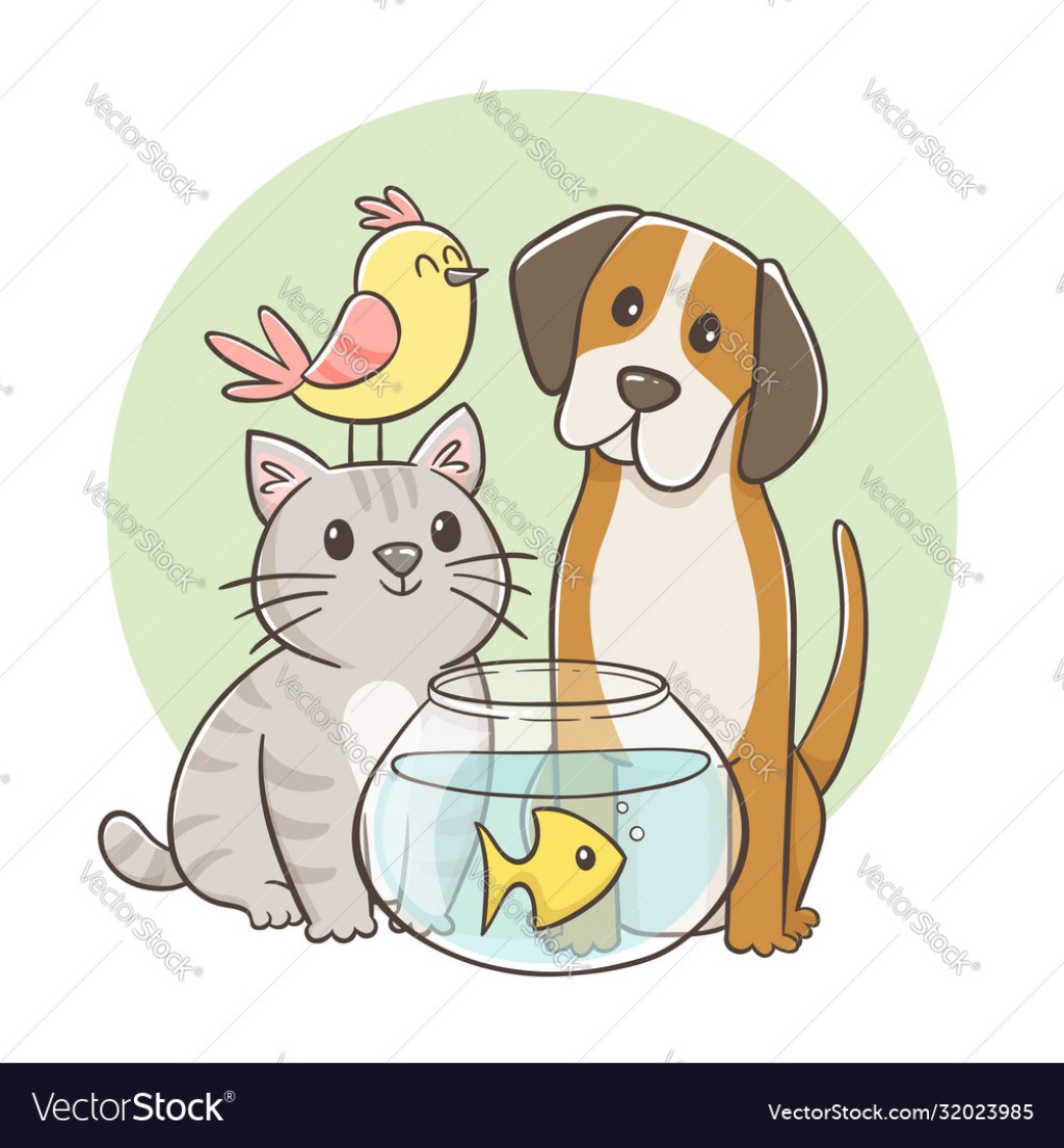 Picture of: Hand-drawn pets portrait Royalty Free Vector Image