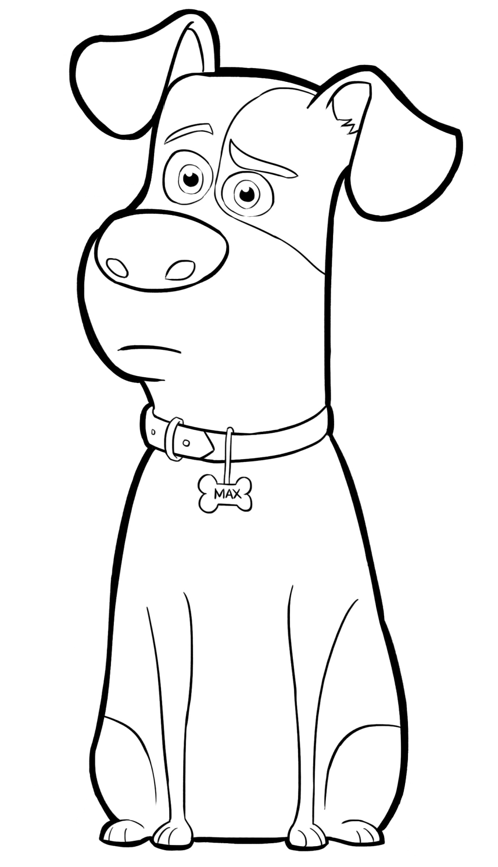 Picture of: Max from The Secret Life Of Pets Coloring Page  Puppy coloring