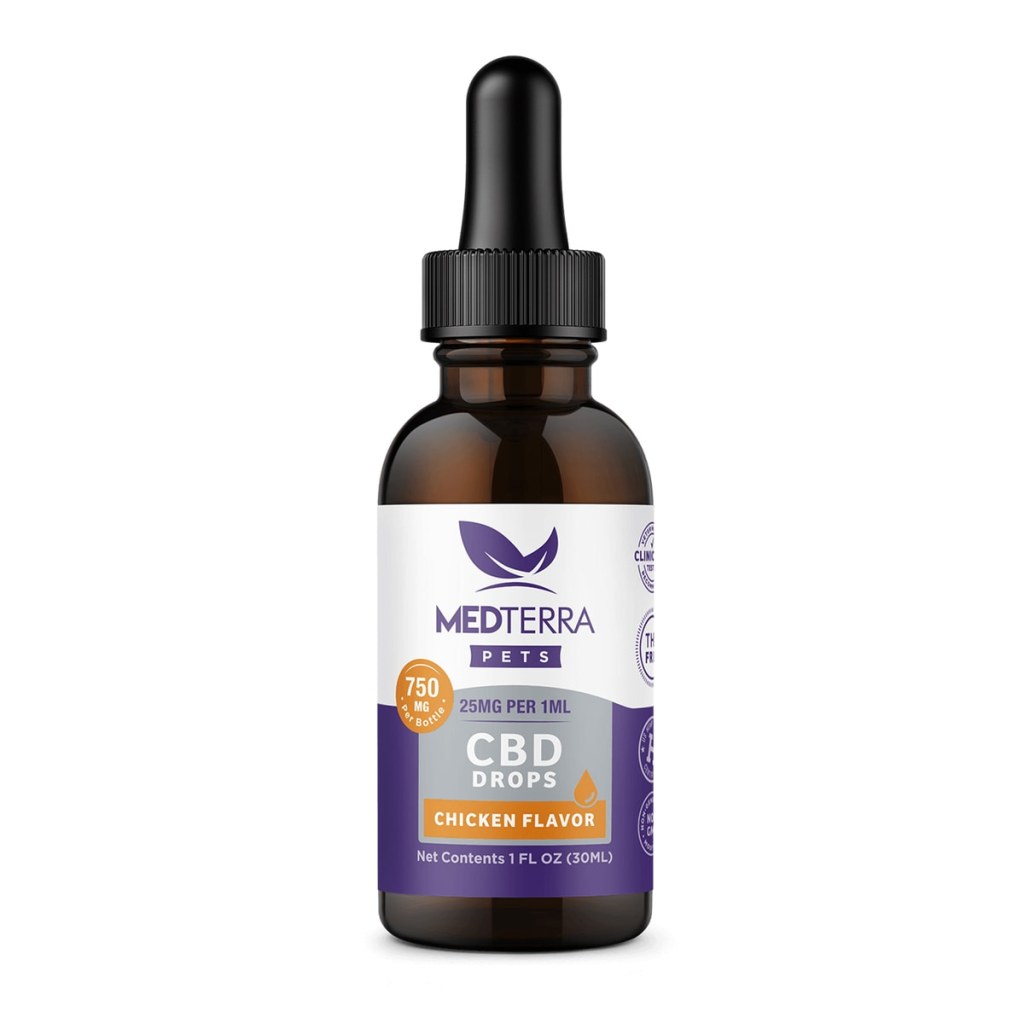 Picture of: Medterra, CBD Drops for Dogs + Cats, Isolate THC-Free, Chicken