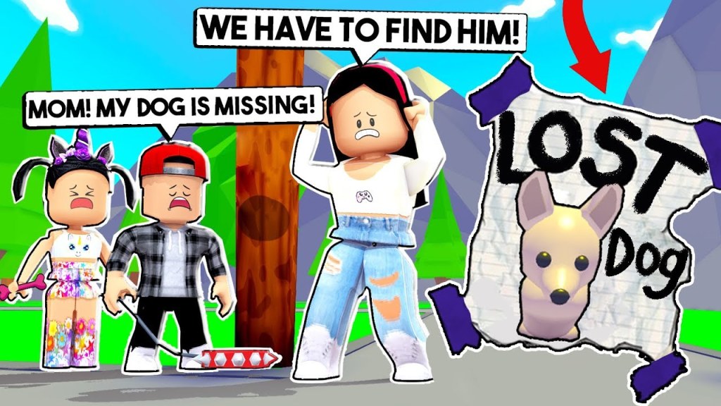 Picture of: My Kids LOST the DOG! OUR DOG IS MISSING! – Roblox – Adopt Me Pets UPDATE