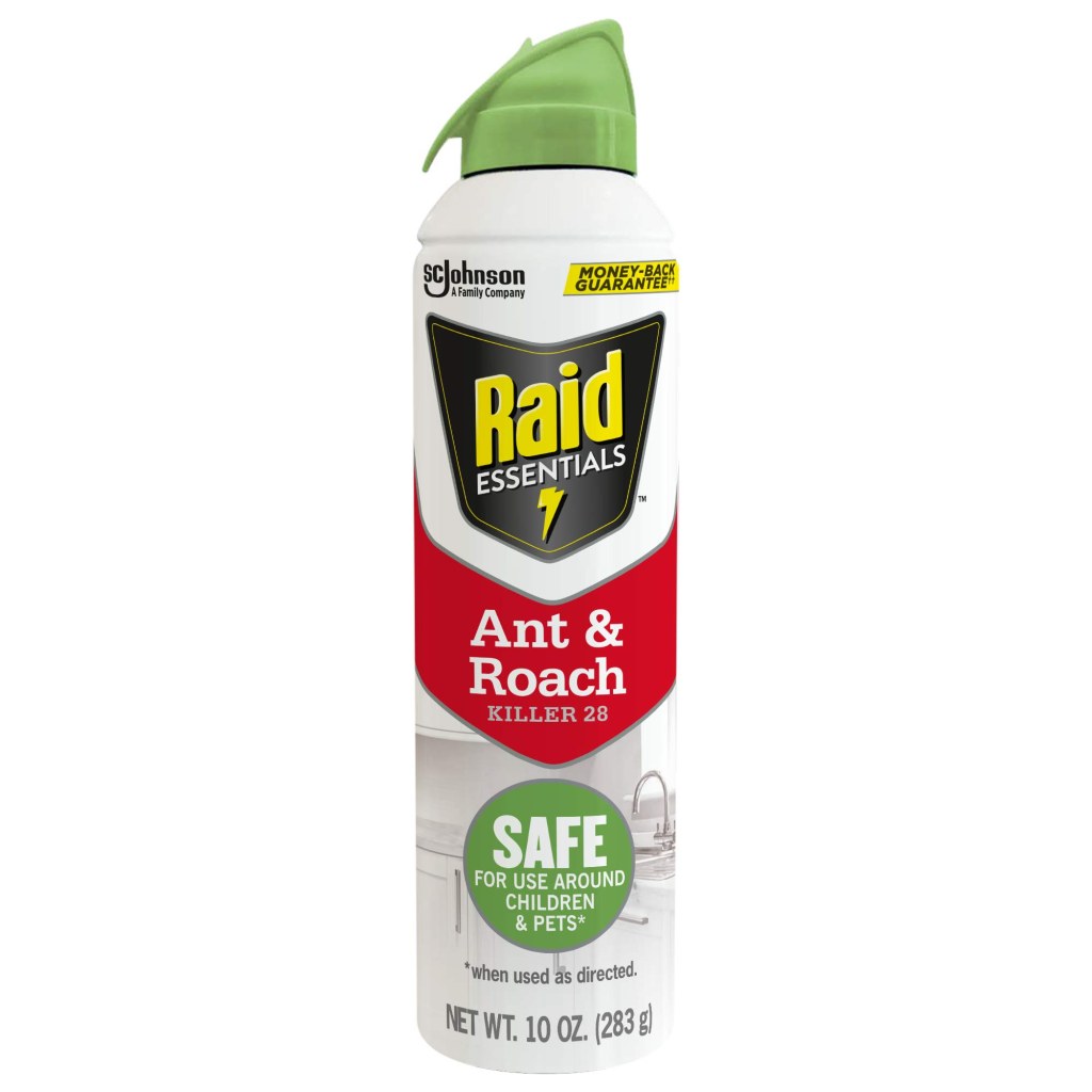 Picture of: Raid Essentials Ant & Roach Killer Aerosol Spray, Child & Pet Safe, Kills  Insects Quickly, for Indoor Use,  oz