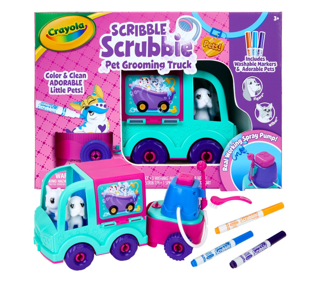 Picture of: Scribble Scrubbie Pet Grooming Truck Playset  Crayola