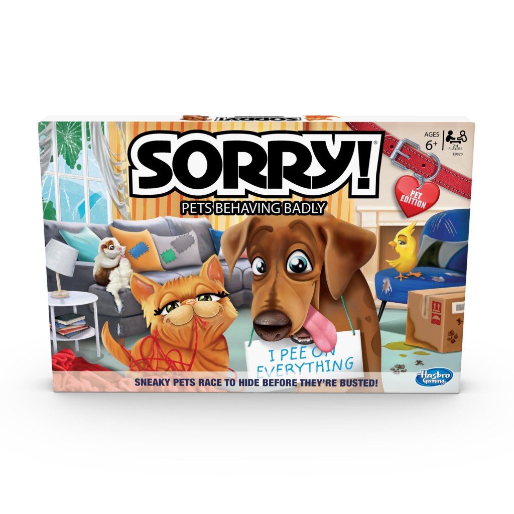 Picture of: Sorry! Pets Behaving Badly Board Game, for Kids Ages  and Up, for –  Players